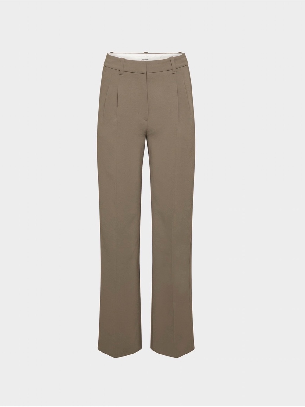 Aritzia Effortless Pant Crepette Cola Taupe Size 4 High Rise Wide Leg Trousers